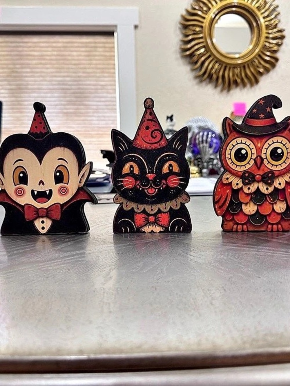 Halloween Character Decor Set Black & Red